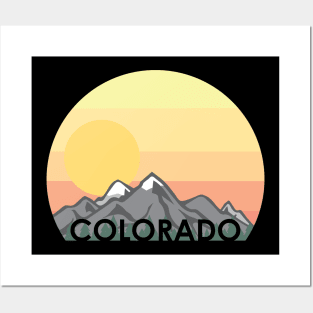 Colorado Mountains with Sunset and Sunrise Posters and Art